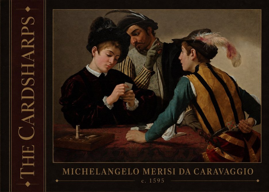 Michelangelo Merisi da Caravaggio The Cardsharps I No2 - Juliste