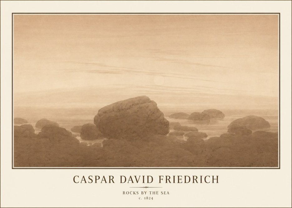 Caspar David Friedrich Rocks by the Sea No1 - Juliste