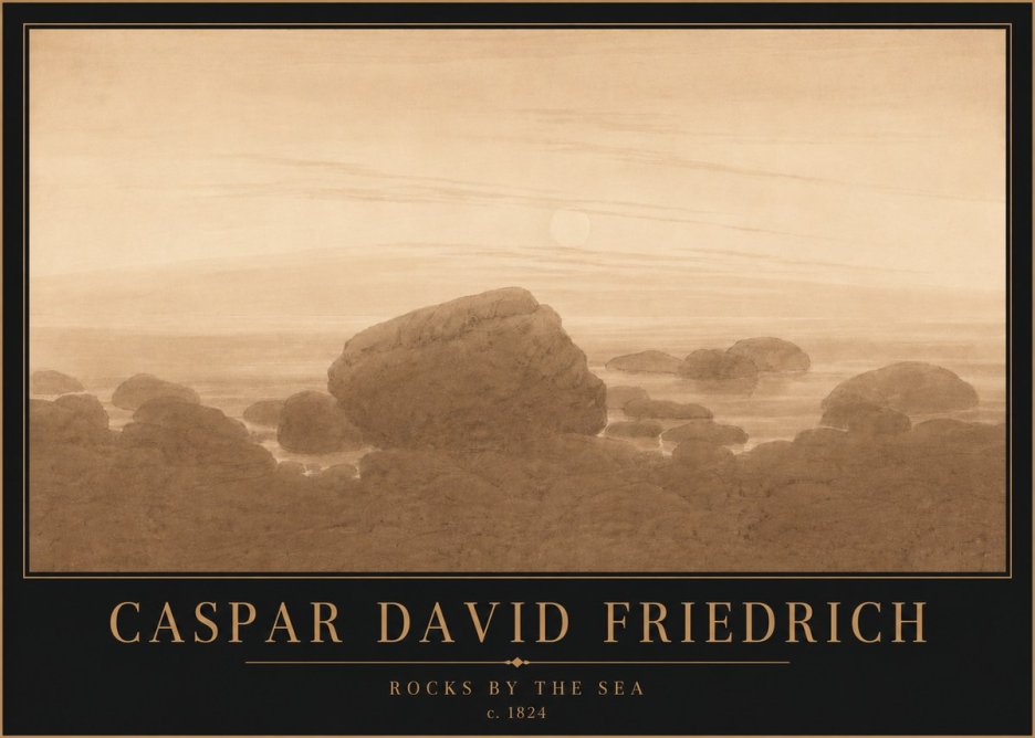 Caspar David Friedrich Rocks by the Sea No4 - Juliste