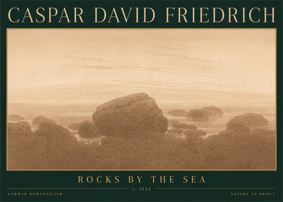 Caspar David Friedrich Rocks by the Sea No6 - Juliste