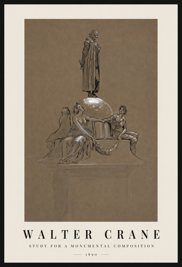 Walter Crane Study for a Monumental Composition No1 - Juliste