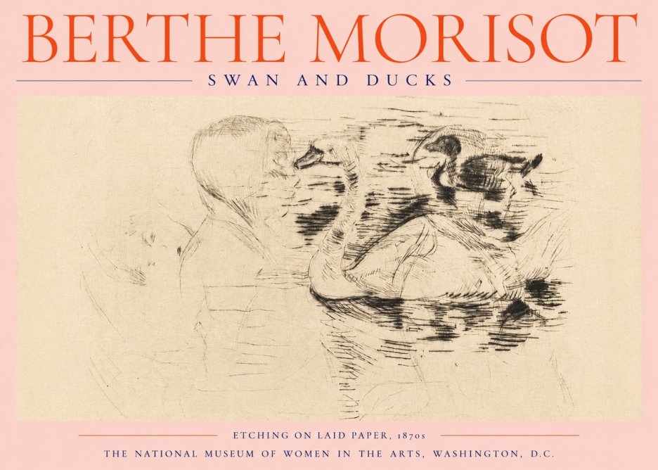 Berthe Morisot Swan and Ducks No2 - Juliste