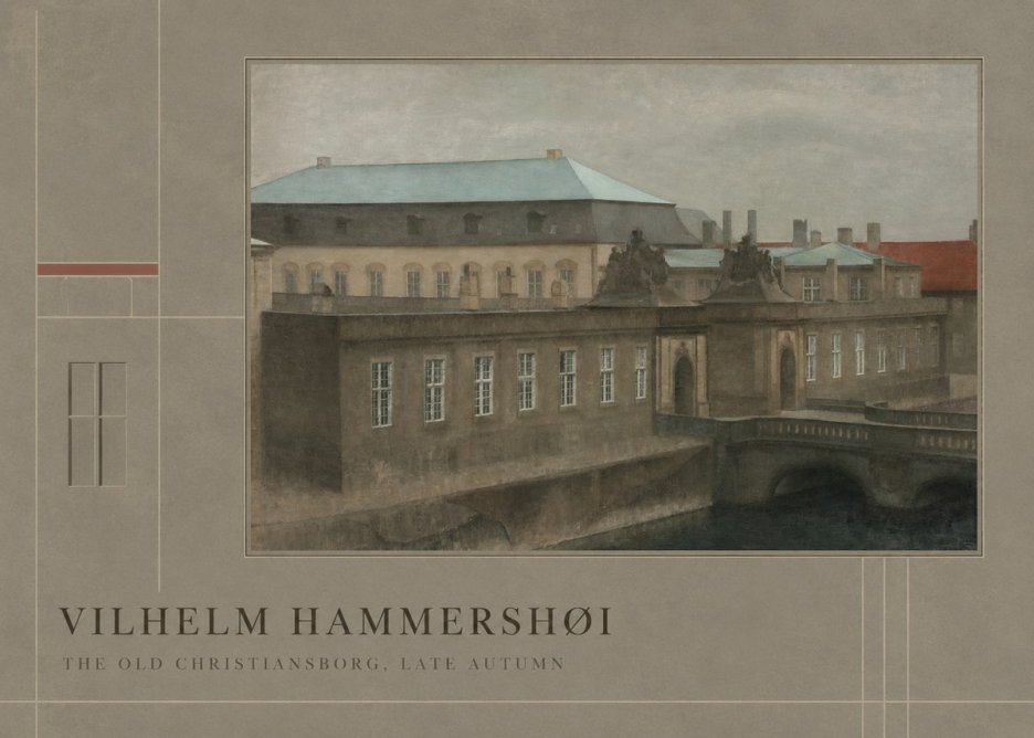 Vilhelm Hammershøi The Old Christiansborg, Late Autumn No2 - Juliste