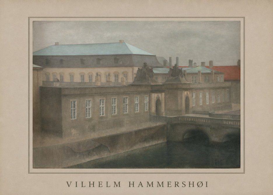 Vilhelm Hammershøi The Old Christiansborg, Late Autumn No6 - Juliste