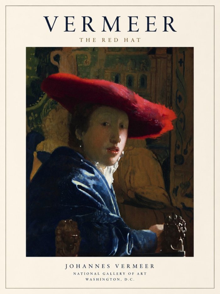 Vermeer The Red Hat No1 - Juliste