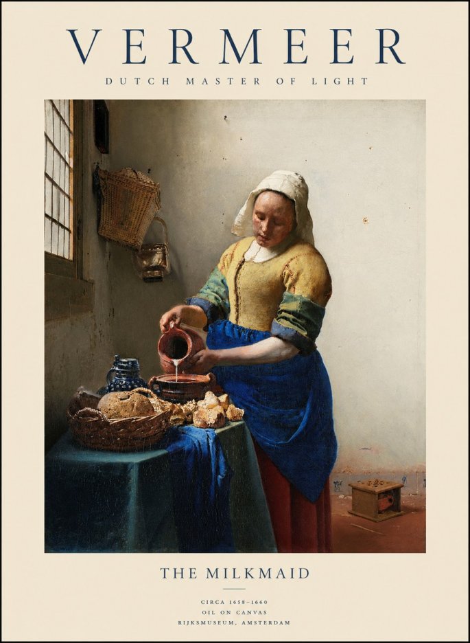 Vermeer The Milkmaid No1 - Juliste