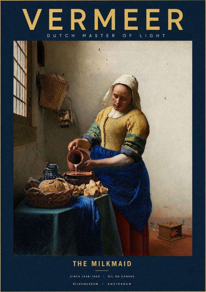 Vermeer The Milkmaid No2 - Juliste