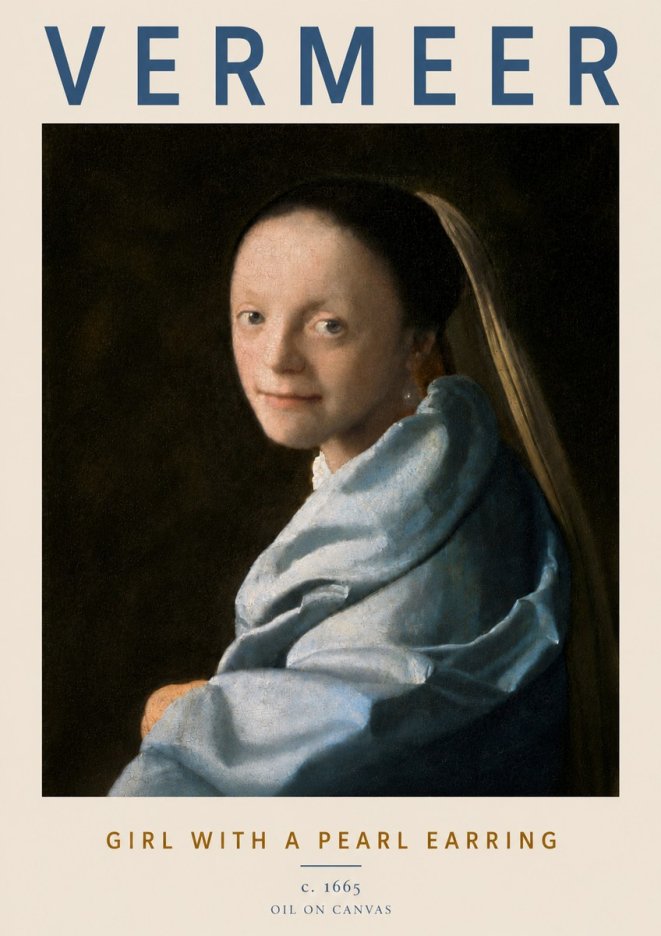 Vermeer Girl with a Pearl Earring I No4 - Juliste
