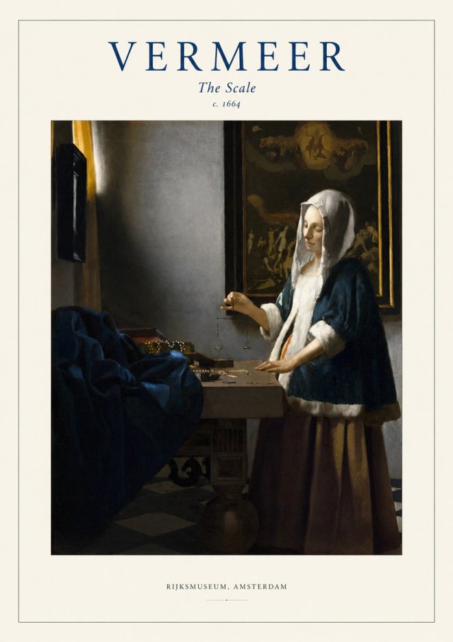 Vermeer The Scale No1 - Juliste