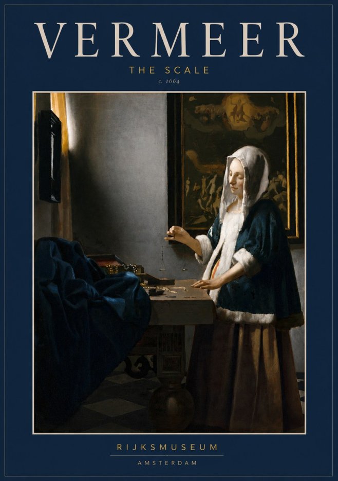 Vermeer The Scale No3 - Juliste
