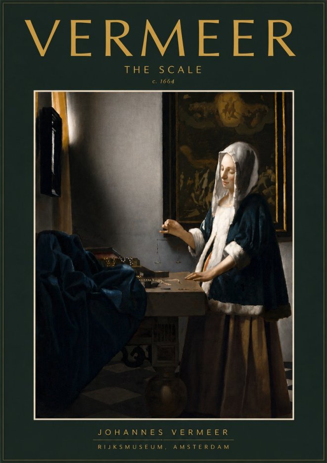 Vermeer The Scale No6 - Juliste