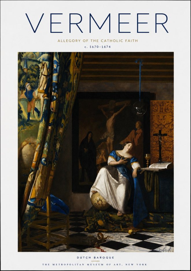Vermeer Allegory of the Catholic Faith No3 - Juliste
