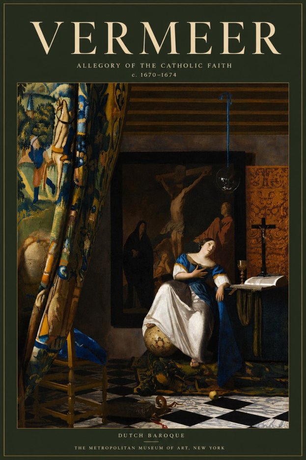 Vermeer Allegory of the Catholic Faith No6 - Juliste