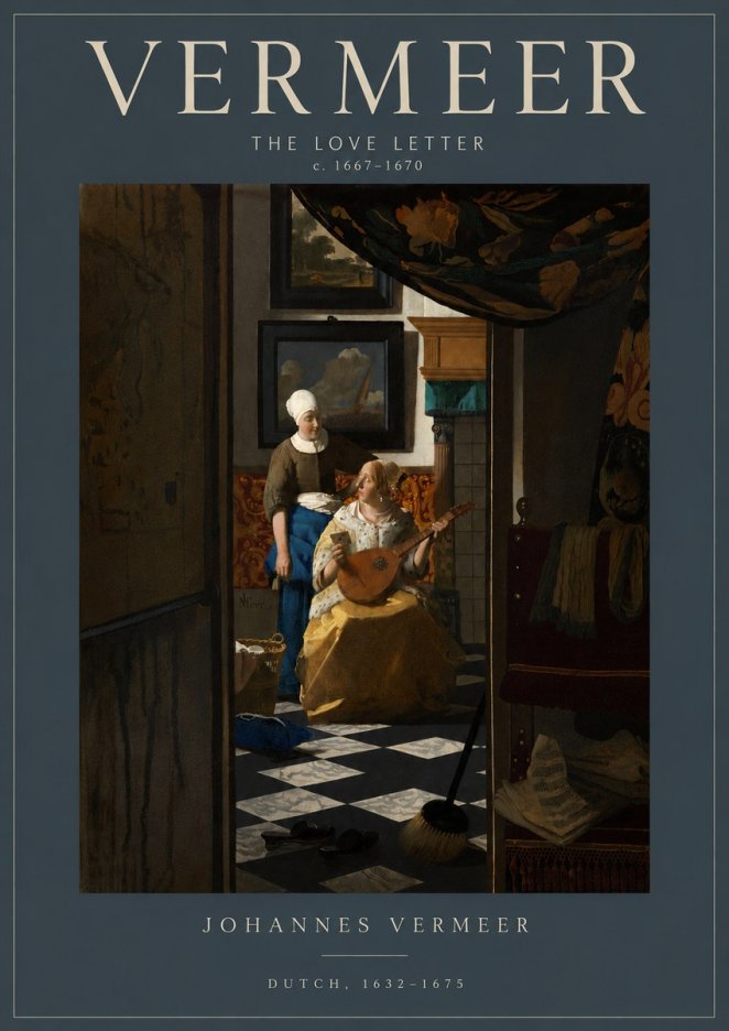 Vermeer The Love Letter No6 - Juliste