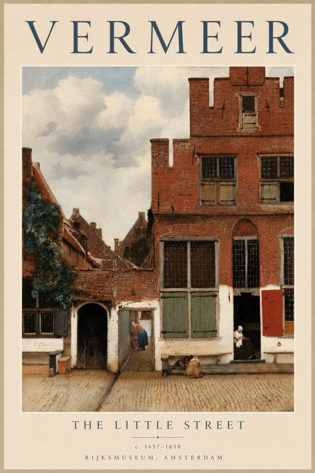 Vermeer The Little Street No5 - Juliste