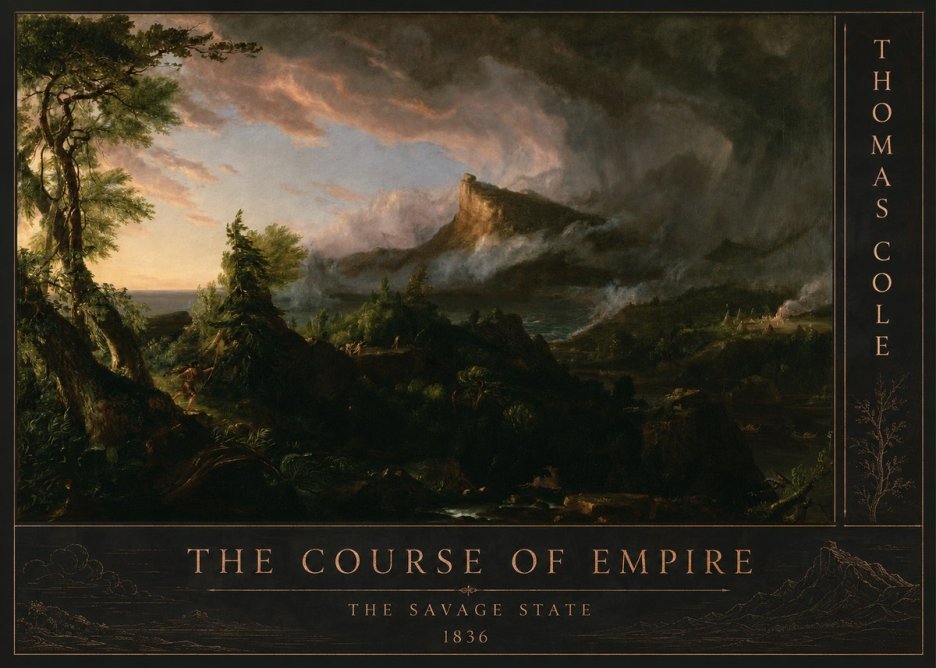 Thomas Cole The Course of Empire: the Savage State I No2 - Juliste