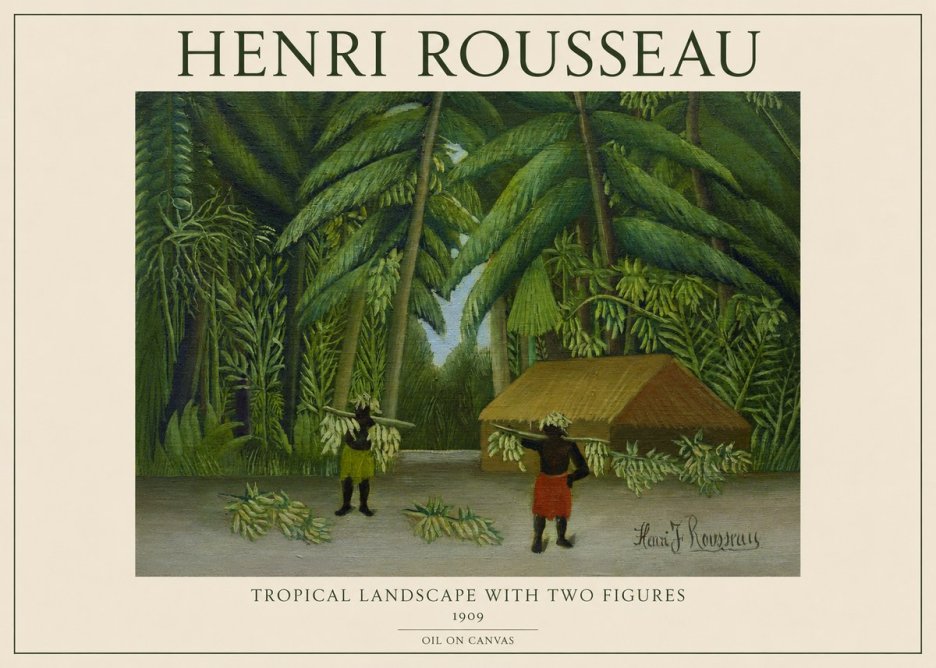 Rousseau Tropical Landscape with Two Figures No1 - Juliste
