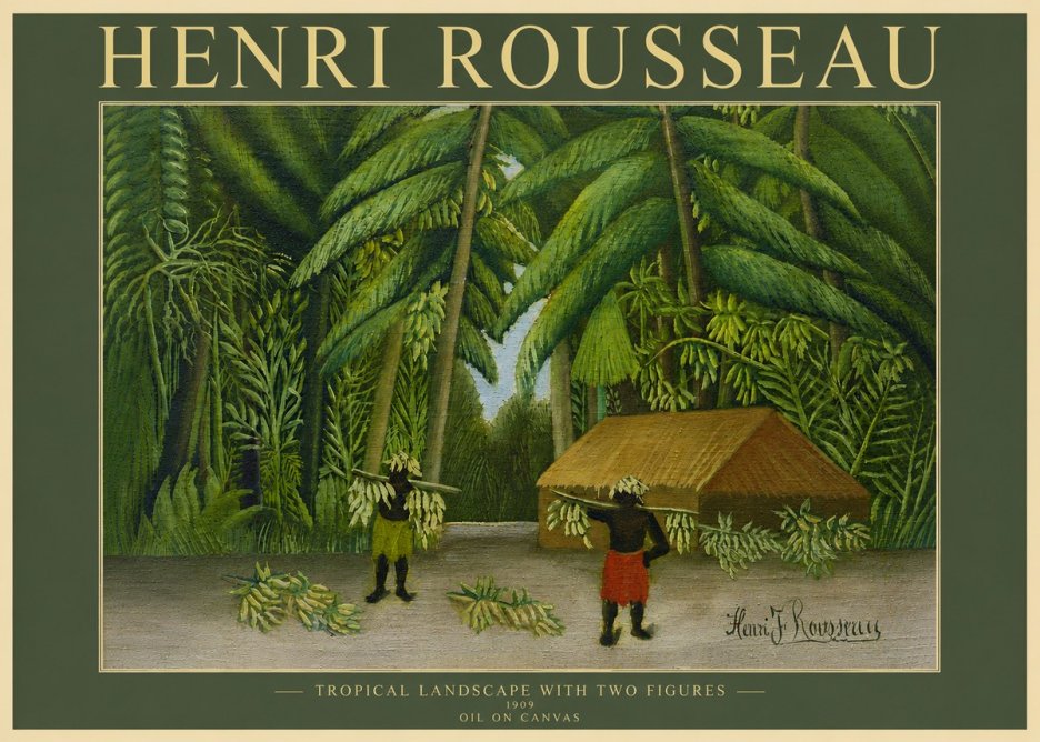 Rousseau Tropical Landscape with Two Figures No5 - Juliste