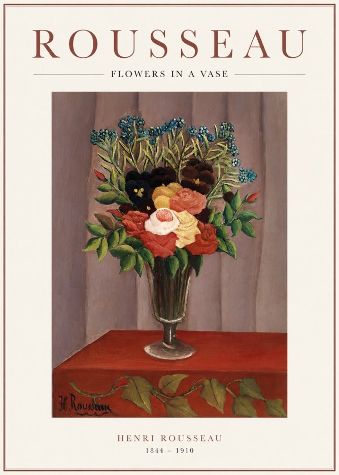 Rousseau Flowers in a Vase No1 - Juliste