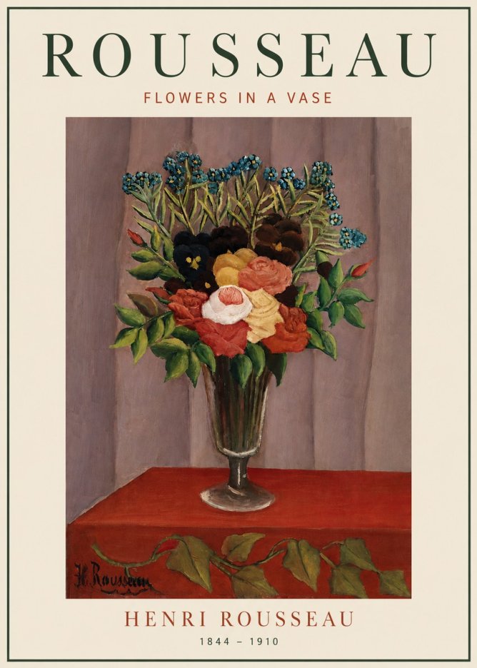 Rousseau Flowers in a Vase No4 - Juliste