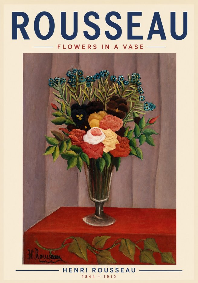 Rousseau Flowers in a Vase No5 - Juliste