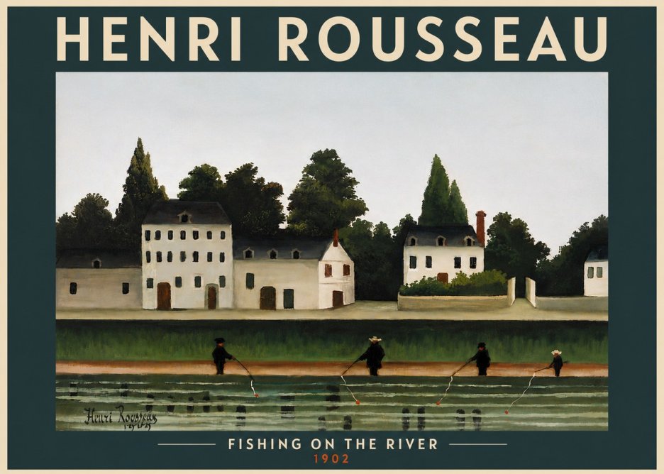 Rousseau Fishing on the River No5 - Juliste