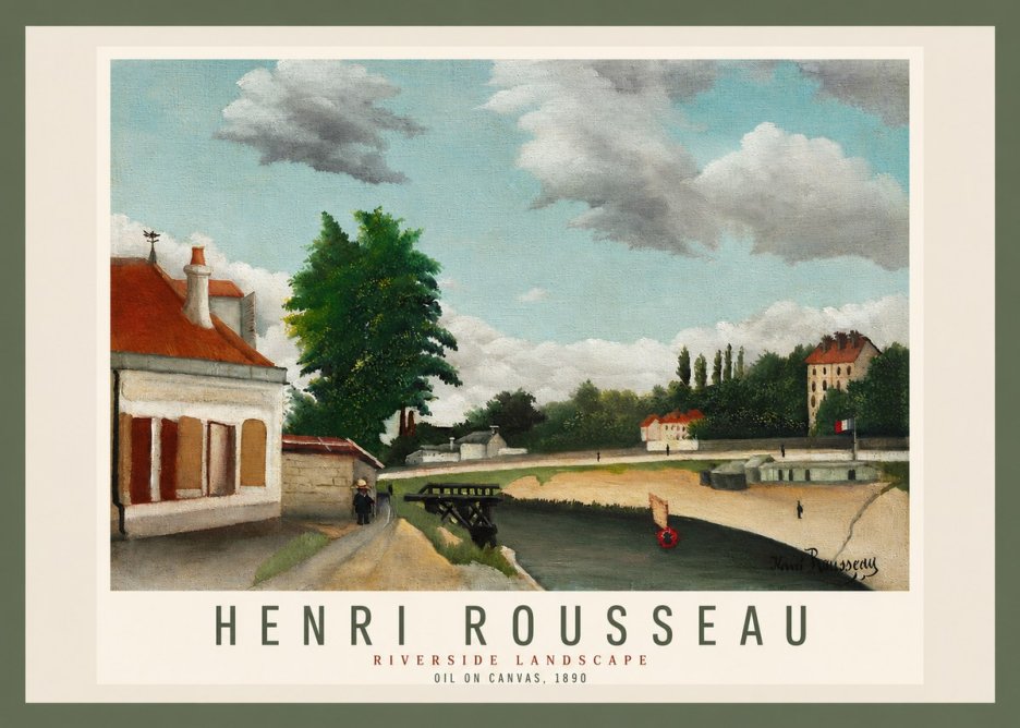 Rousseau Riverside Landscape No4 - Juliste