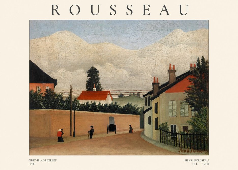 Rousseau The Village Street No1 - Juliste