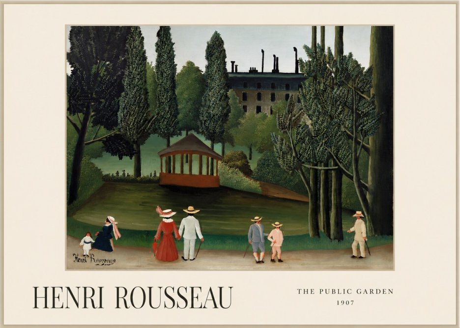 Rousseau The Public Garden No1 - Juliste