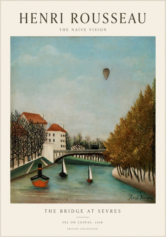 Rousseau The Bridge at Sevres No1 - Juliste