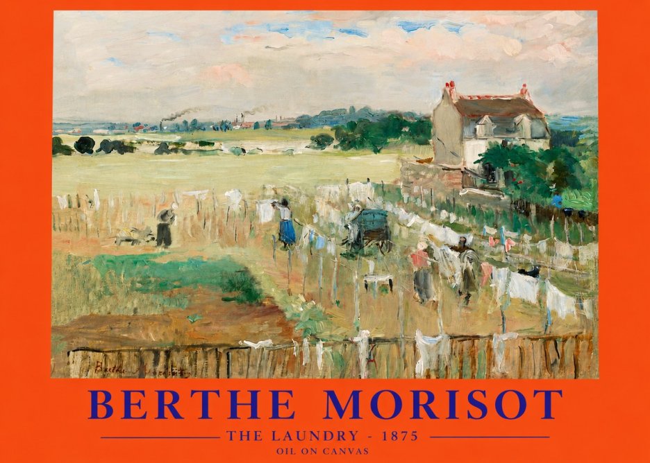 Berthe Morisot The Laundry - 1875 No3 - Juliste