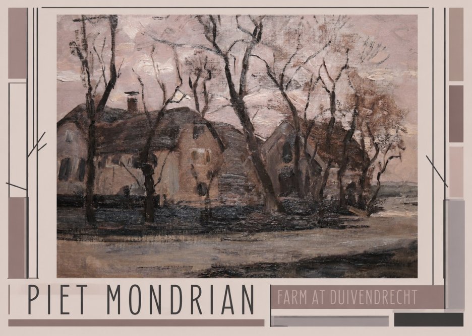 Piet Mondrian Farm at Duivendrecht No1 - Juliste