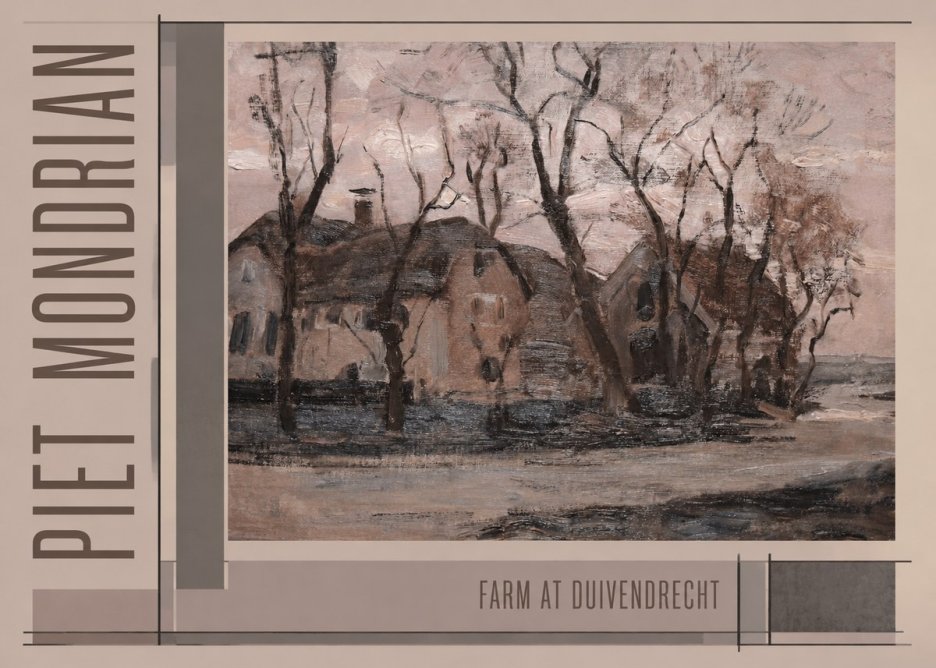 Piet Mondrian Farm at Duivendrecht No6 - Juliste