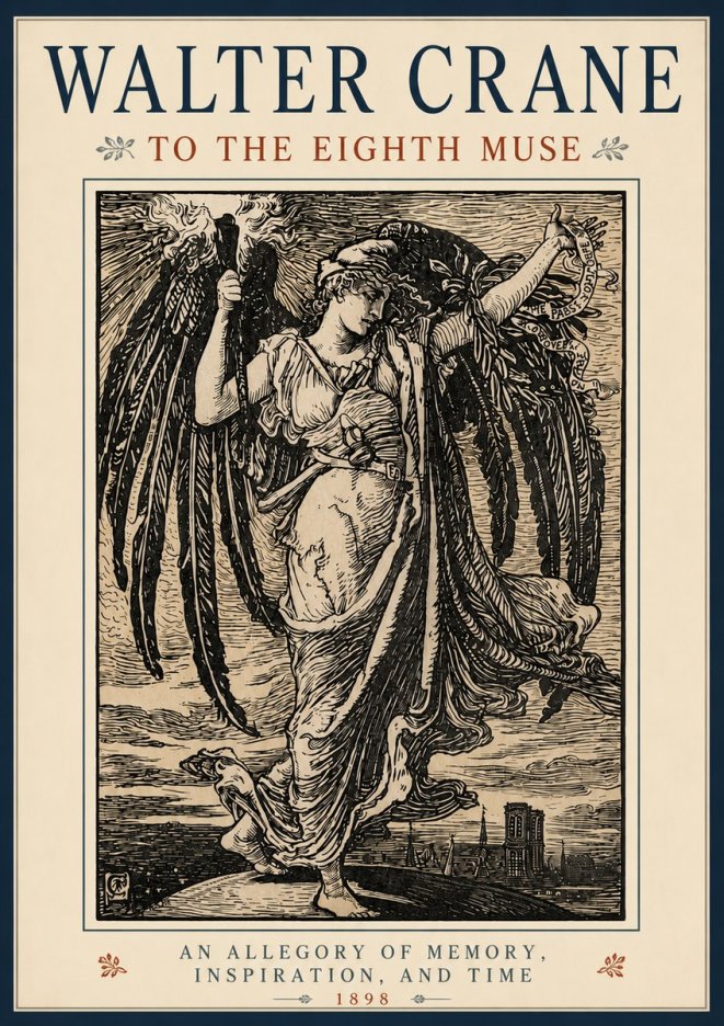 Walter Crane To the Eighth Muse No4 - Juliste