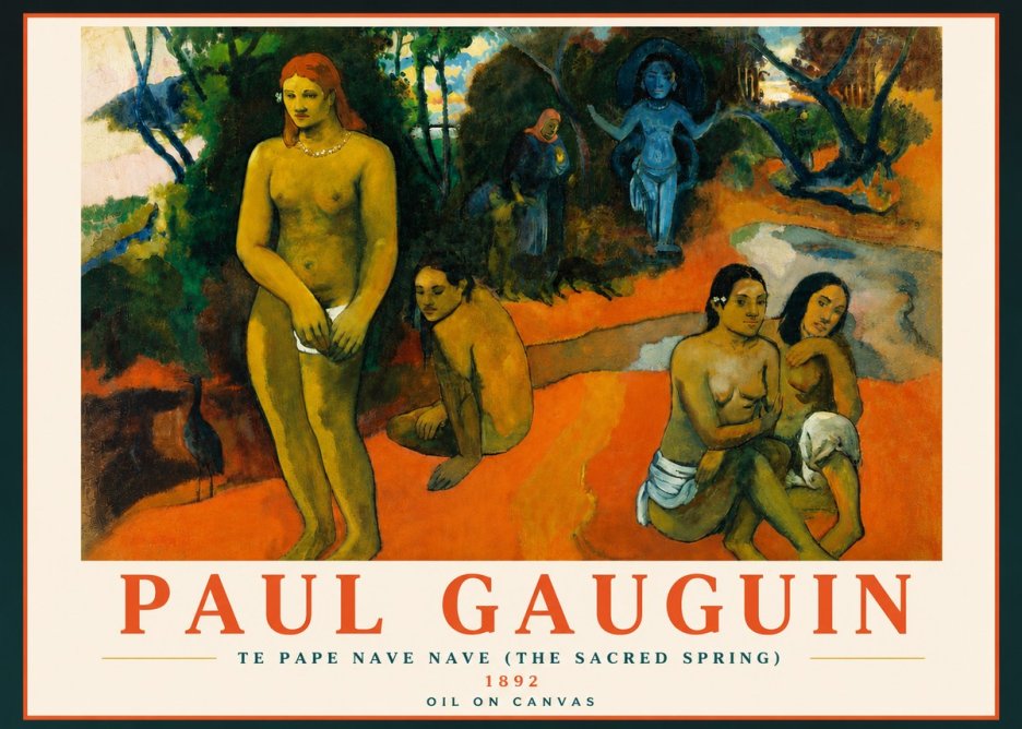 Paul Gauguin Te Pape Nave Nave (the Sacred Spring) No5 - Juliste
