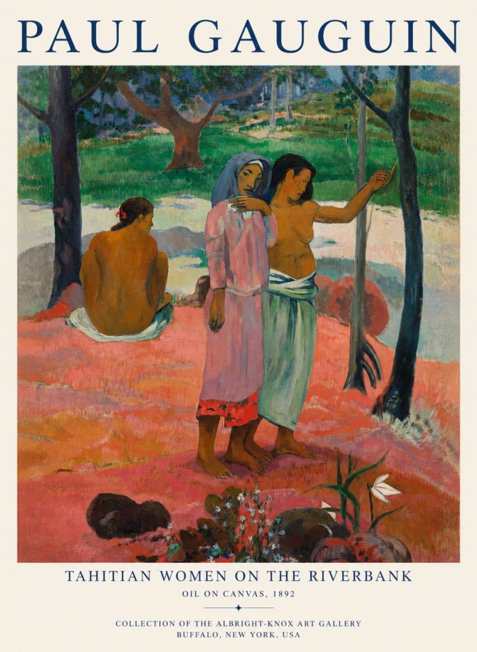 Paul Gauguin Tahitian Women on the Riverbank No1 - Juliste