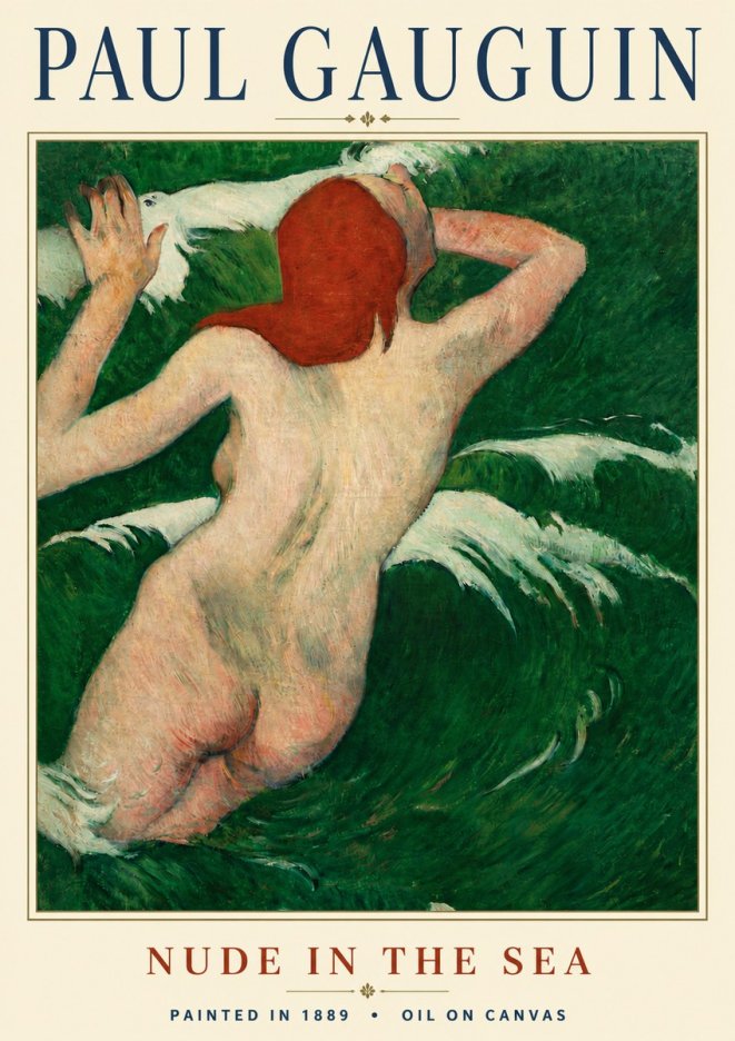 Paul Gauguin Nude in the Sea No4 - Juliste