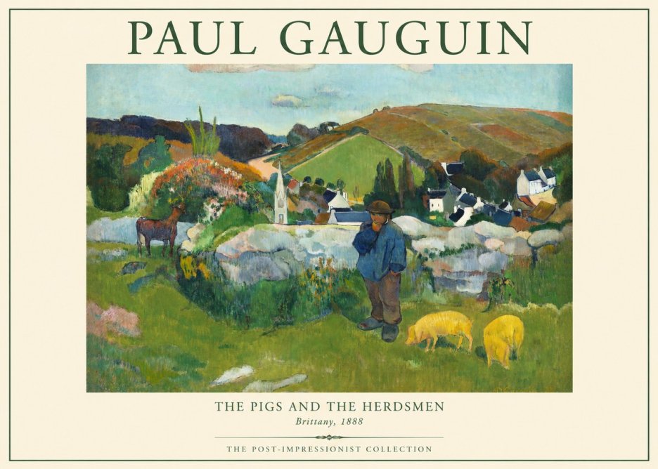 Paul Gauguin The Pigs and the Herdsmen No2 - Juliste