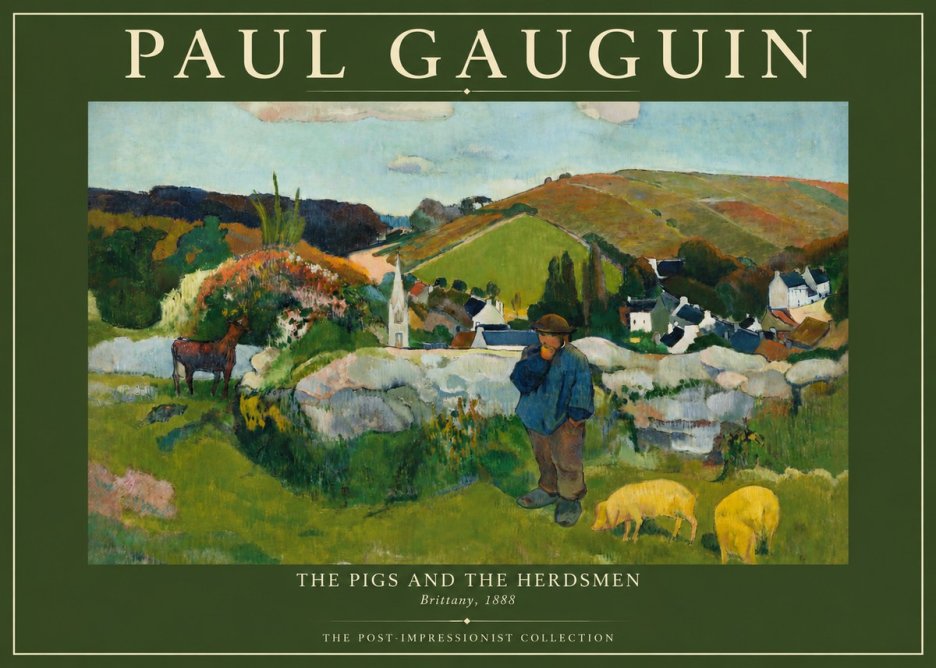 Paul Gauguin The Pigs and the Herdsmen No4 - Juliste