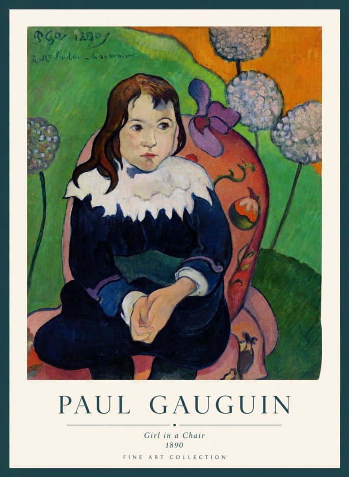 Paul Gauguin Girl in a Chair No1 - Juliste