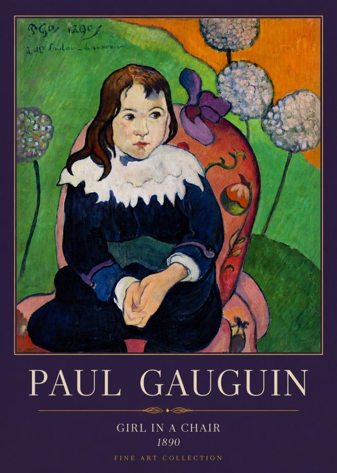 Paul Gauguin Girl in a Chair No3 - Juliste
