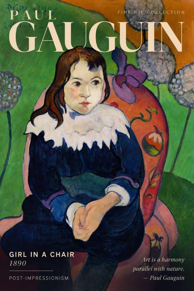 Paul Gauguin Girl in a Chair No4 - Juliste