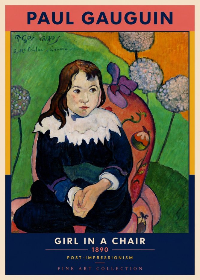 Paul Gauguin Girl in a Chair No6 - Juliste