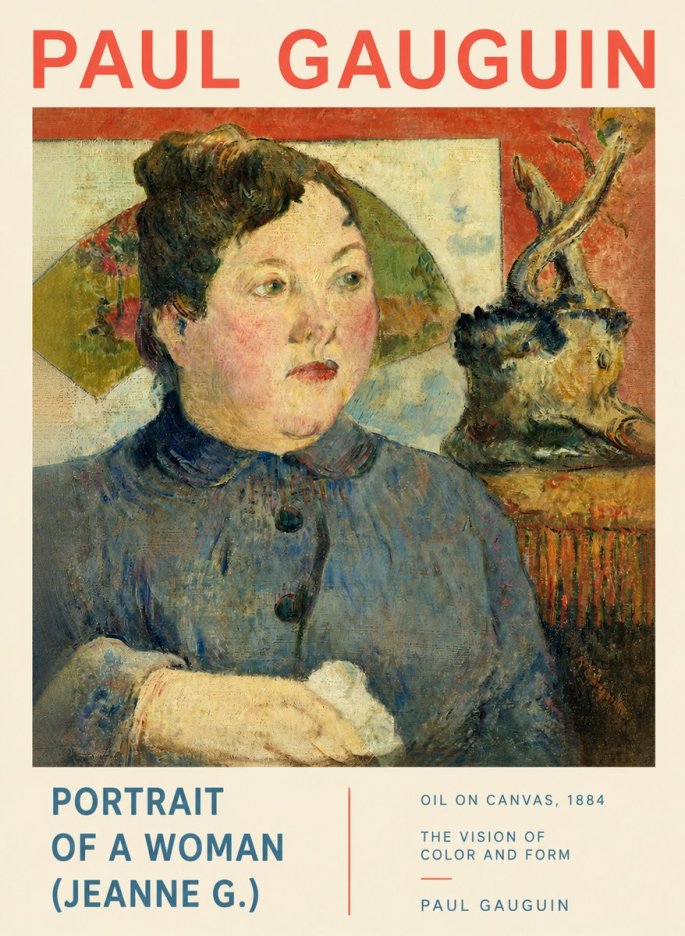 Paul Gauguin Portrait of a Woman (Jeanne G.) No3 - Juliste
