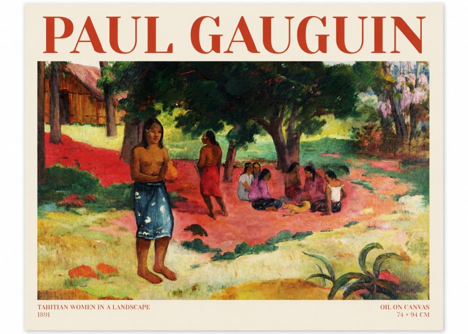 Paul Gauguin Tahitian Women on the Road No2 - Juliste