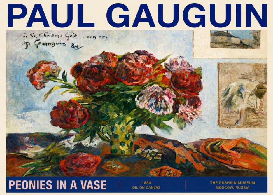 Paul Gauguin Peonies in a Vase No4 - Juliste