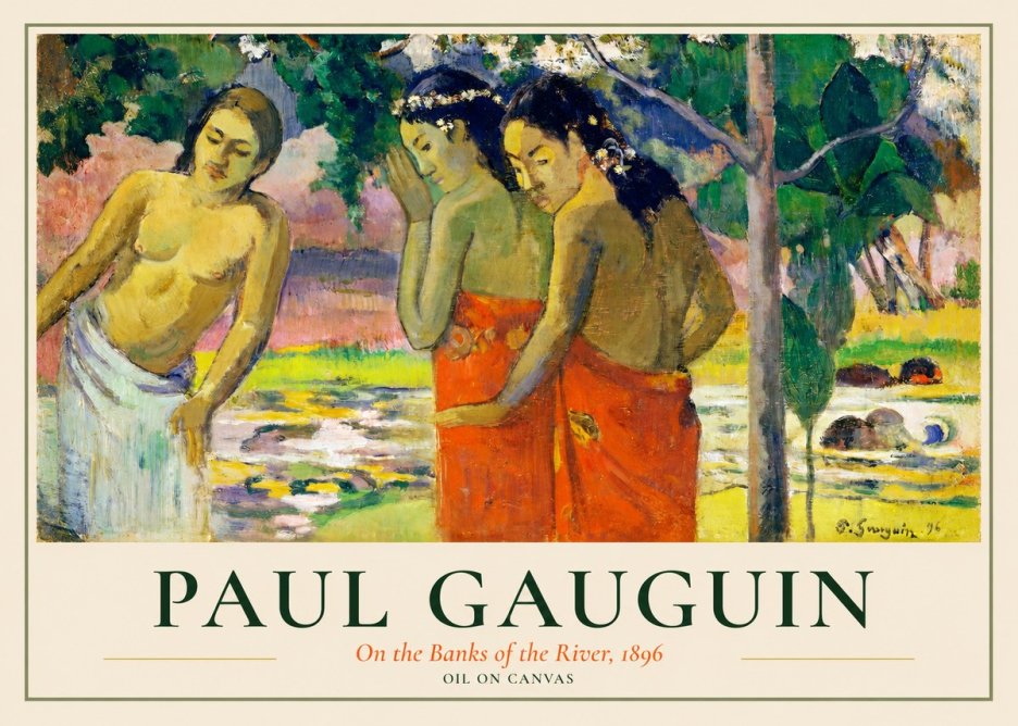 Paul Gauguin On the Banks of the River, 1896 No1 - Juliste