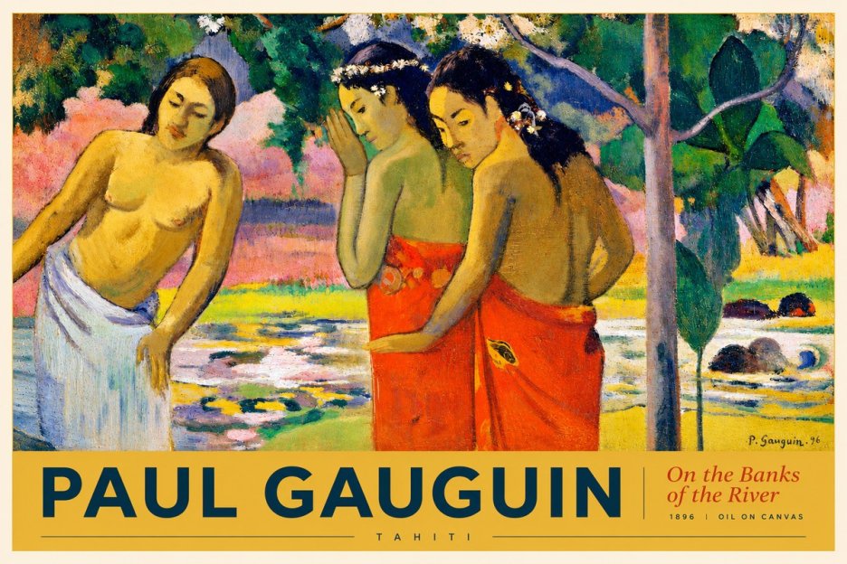 Paul Gauguin On the Banks of the River, 1896 No2 - Juliste