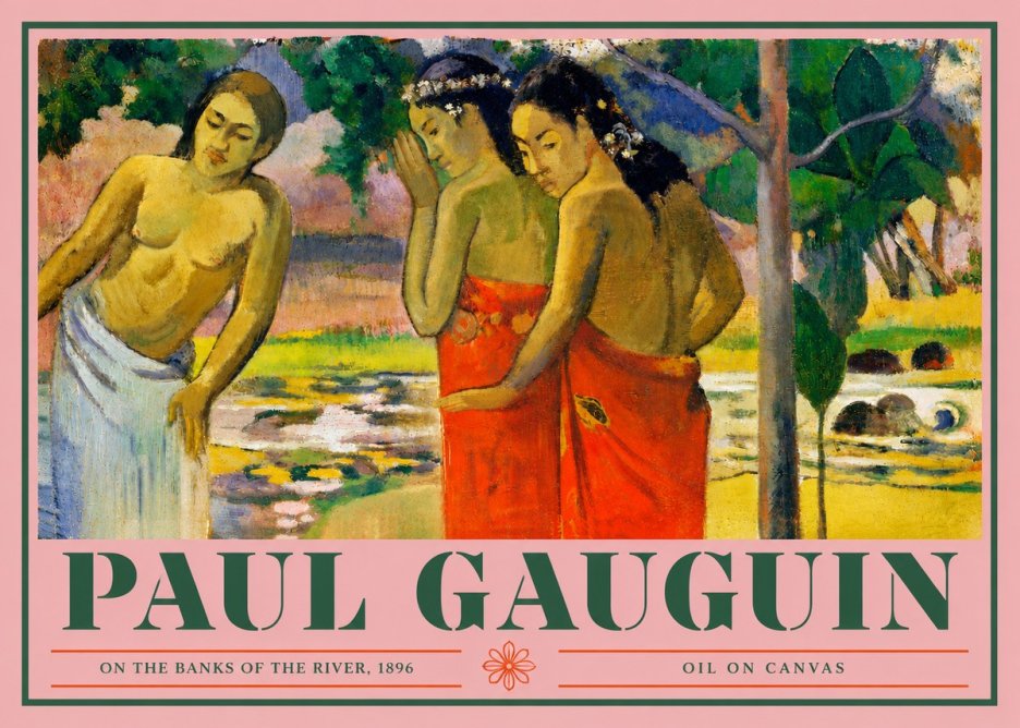 Paul Gauguin On the Banks of the River, 1896 No4 - Juliste