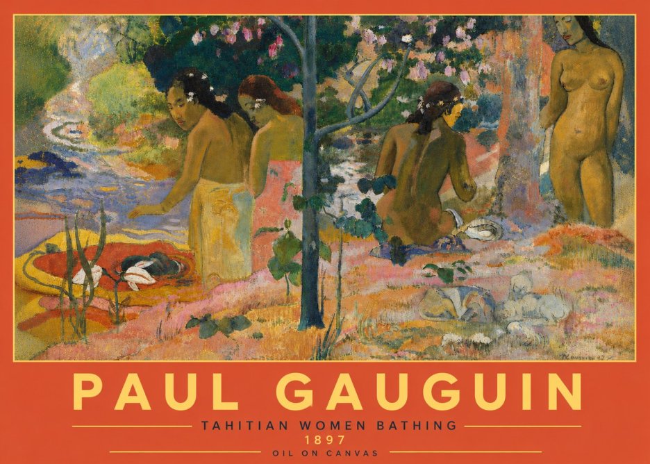 Paul Gauguin Tahitian Women Bathing No4 - Juliste